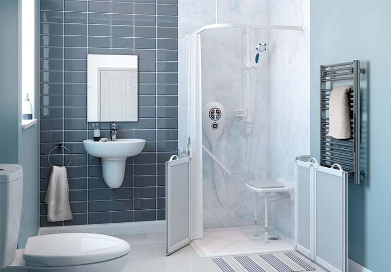 Douche PMR aménagement douche et salle de bain PMR Mobilaug